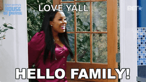 Hello Family Miranda Payne GIF - Hello Family Miranda Payne House Of Payne GIFs