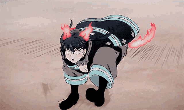 a cartoon of a girl with horns and the letter c on her back