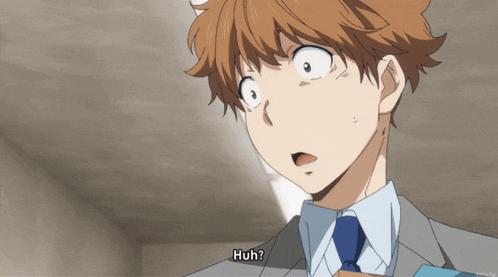 a man in a suit and tie says huh in a cartoon