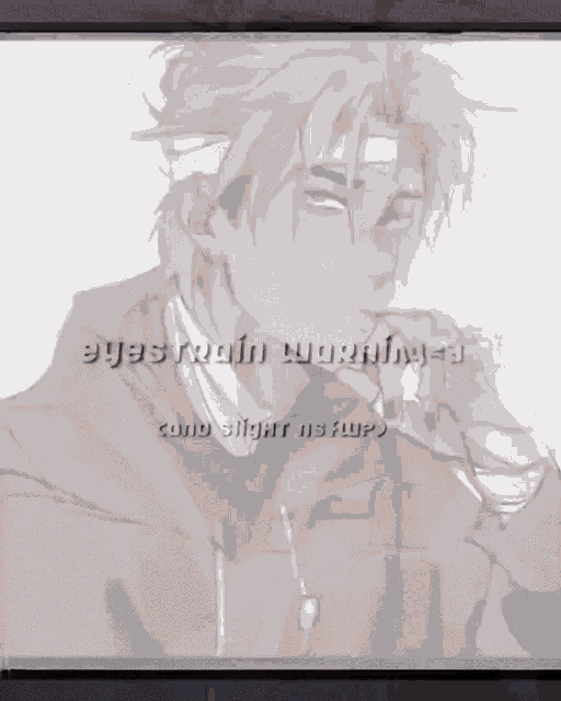 a drawing of a man with the words " eyestrain working " on the bottom