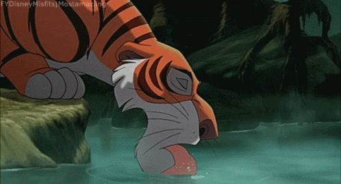 The Jungle Book Shere Khan GIF - The Jungle Book Shere Khan Drinking GIFs