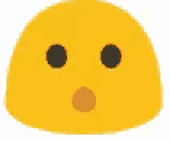 a yellow chicken with a surprised look on its face and an orange beak .