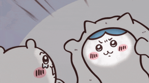 a cartoon of a cat with a blue headband on