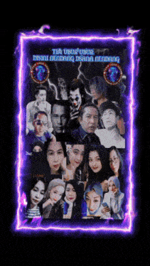 a poster with a purple frame that says ' tuk ubur ubur '