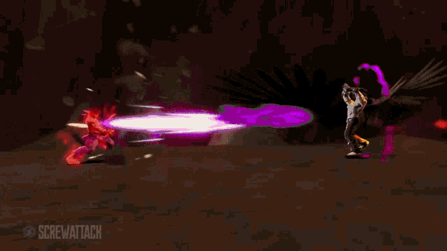 a video game scene with the words screwattack on the bottom left