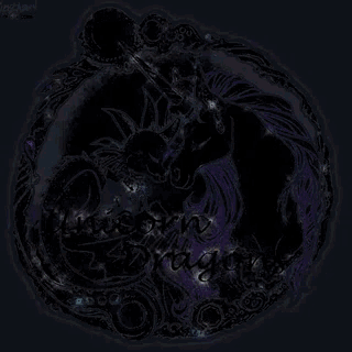 a unicorn and a dragon are in a circle with the words unicorn dragons