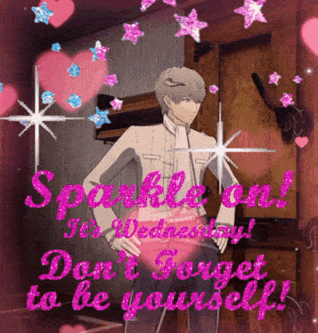a greeting card that says sparkle on wednesday