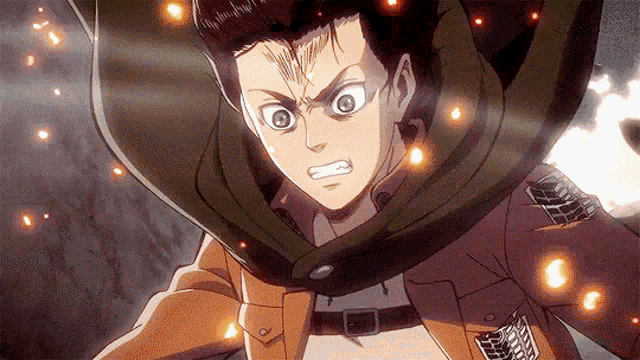 a close up of a person 's face with a cape on .