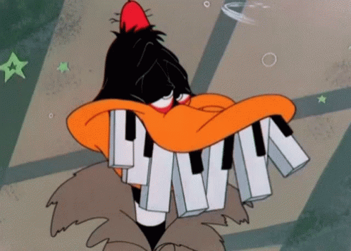Piano Daffy Duck GIF