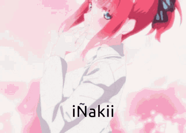 a picture of a girl with red hair and the word inakii on the bottom