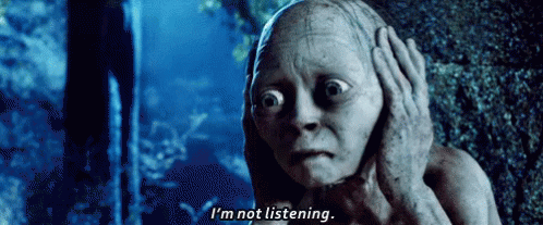 Not Listening GIF - Not Listening Golem Lord Of Rings GIFs