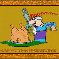 Carving Turkey Happy Thanksgiving GIF