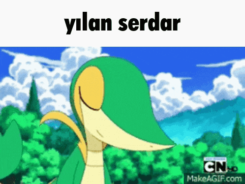 a cartoon of a snake with the words " yılan serdar " on the bottom