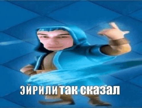 a man in a blue hooded jacket is standing in front of a blue background .