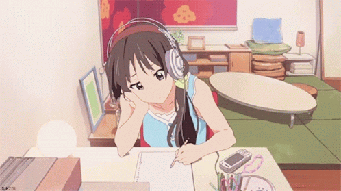 Anime Anime Homework GIF - Anime Anime Homework Doing Homework GIFs