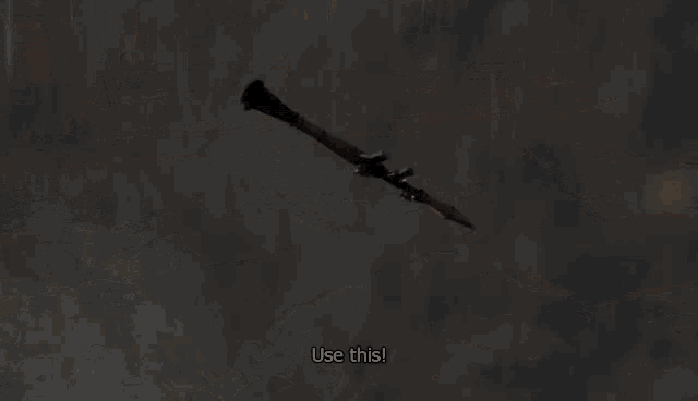 a video game scene that says use this in the corner