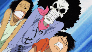 a cartoon of a skeleton with a pink scarf around his neck