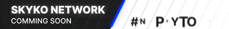 skyko network custom survival is coming soon on a black background