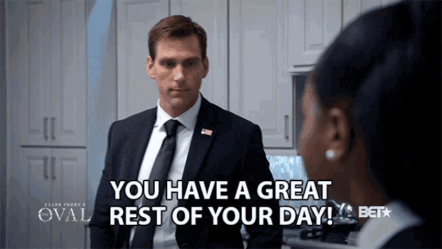 You Have A Great Rest Of Your Day Brad Benedict GIF - You Have A Great Rest Of Your Day Brad Benedict Kyle Flint GIFs