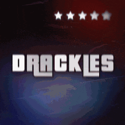 the word drackies that is on a blue background