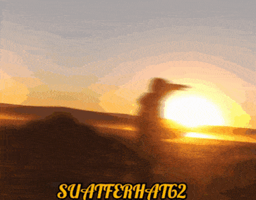 a sunset with the name su atterhat62 on the bottom right