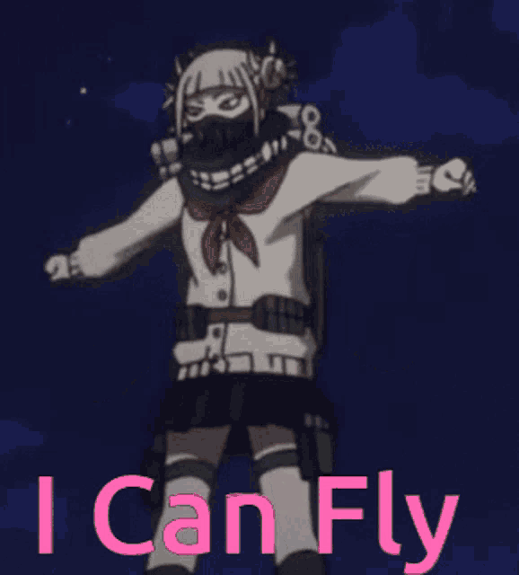 a picture of a girl with her arms outstretched and the words i can fly