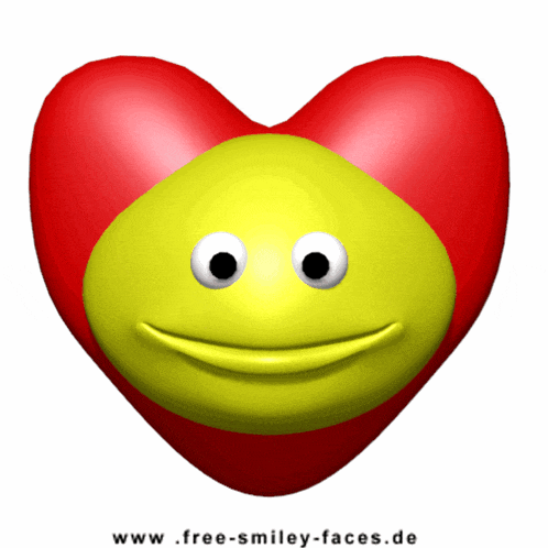 a heart with a smiley face on it and the website www.free-smiley-faces.de underneath it
