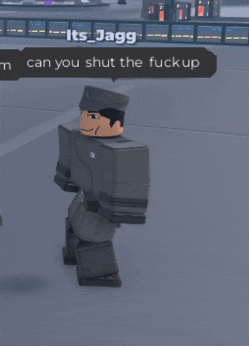 a video game character says " its jagg " and " can you shut the fuckup "