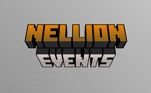 a logo for hellion events is displayed on a gray background