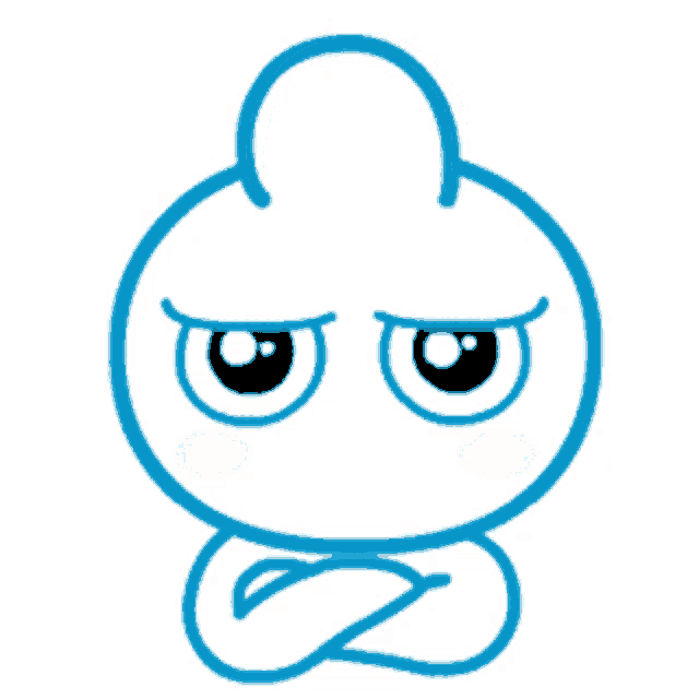 a cartoon drawing of a condom with an angry face