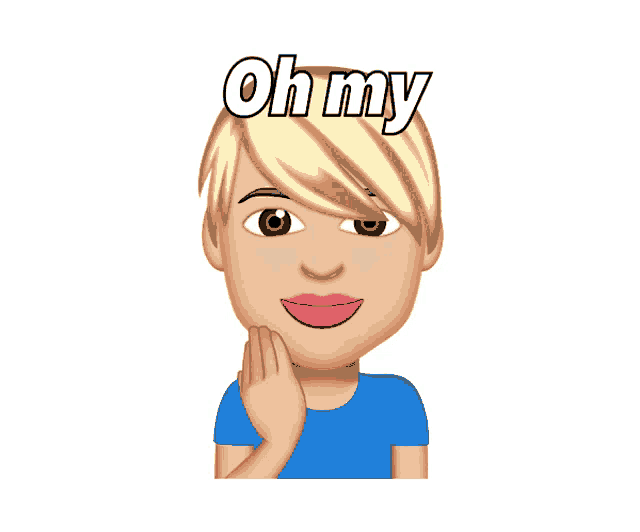 a cartoon of a woman with the words oh my above her