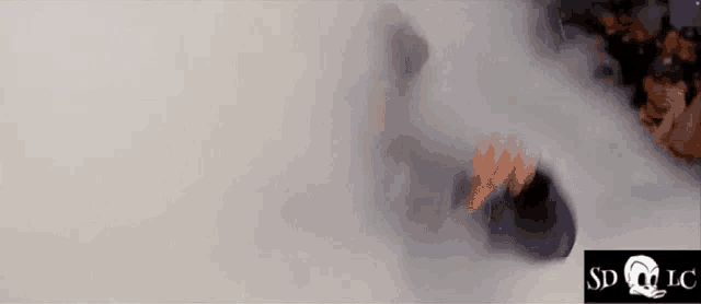 a group of people are surrounded by smoke and a logo for sd music llc