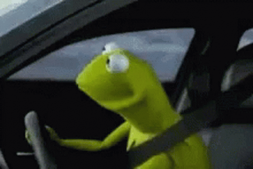 Kermit The Frog Look GIF - Kermit The Frog Look Driving GIFs