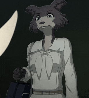 a cartoon of a woman with a furry head