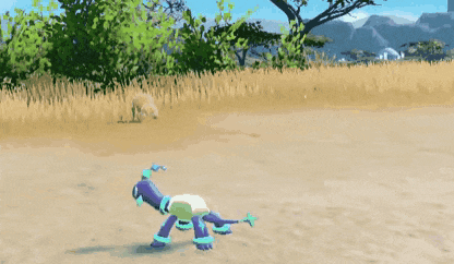 a white unicorn is walking through a field of tall grass