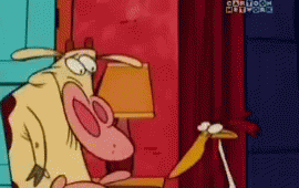Cow And Chicken Scared GIF - Cow And Chicken Scared Carry GIFs