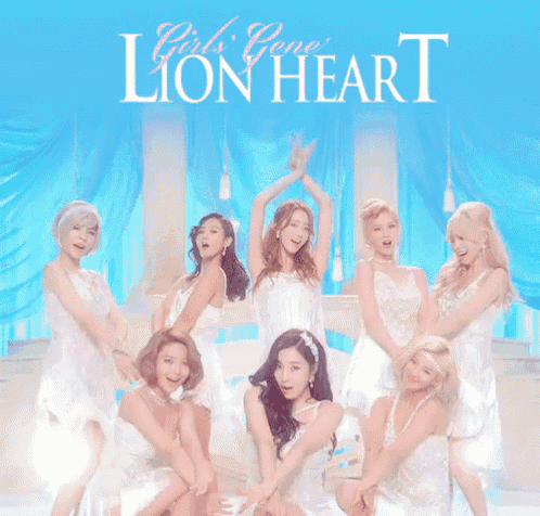 a group of girls are posing for a picture with the words girls general lion heart on the bottom