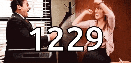 a man and a woman are having a fight and the number 1229 is visible