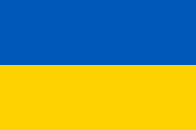 the flag of ukraine is a blue and yellow flag with a white border .