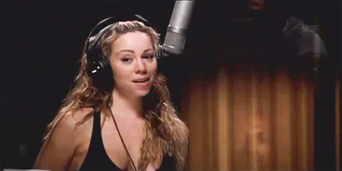 The Pitch Of Your Voice GIF - Mariah Carey Studio Sing GIFs