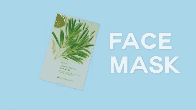 a face mask with a plant on it