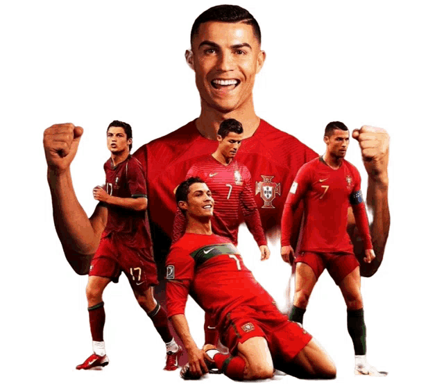 a group of soccer players with one wearing a number 7 jersey