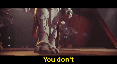 a video game character says you do n't while holding a sword