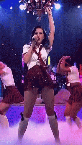 Katy Perry Fist Up GIF - Katy Perry Fist Up Singing GIFs