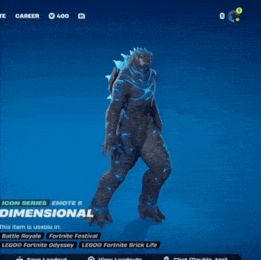a screenshot of a video game with a monster that says dimensional