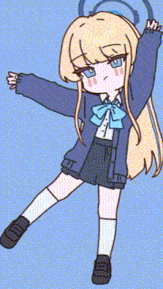 a drawing of a girl wearing headphones and a blue jacket