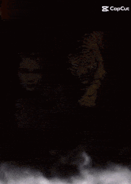 a picture of a tiger being struck by lightning with the caption capcut at the bottom