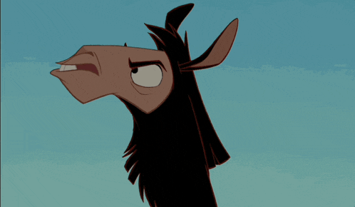 a close up of a cartoon character 's face with a blue background