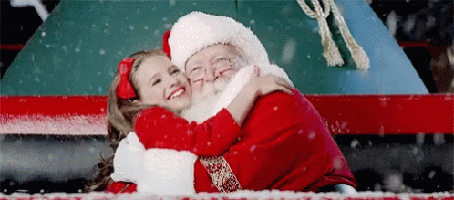 Happy Christmas Santa GIF - Happy Christmas Santa Hug GIFs