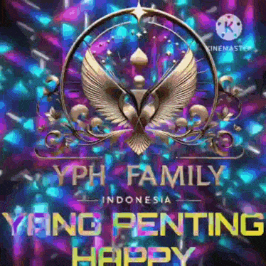a logo for yph family indonesia with a bird in the center
